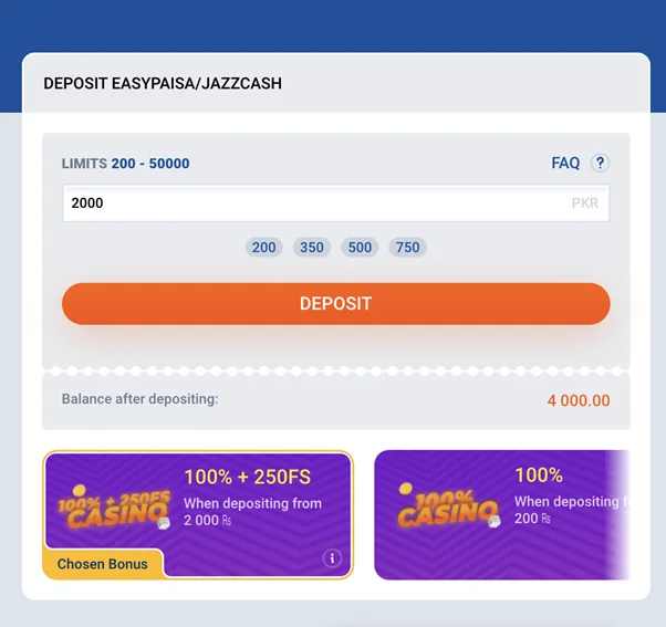 Mostbet deposit