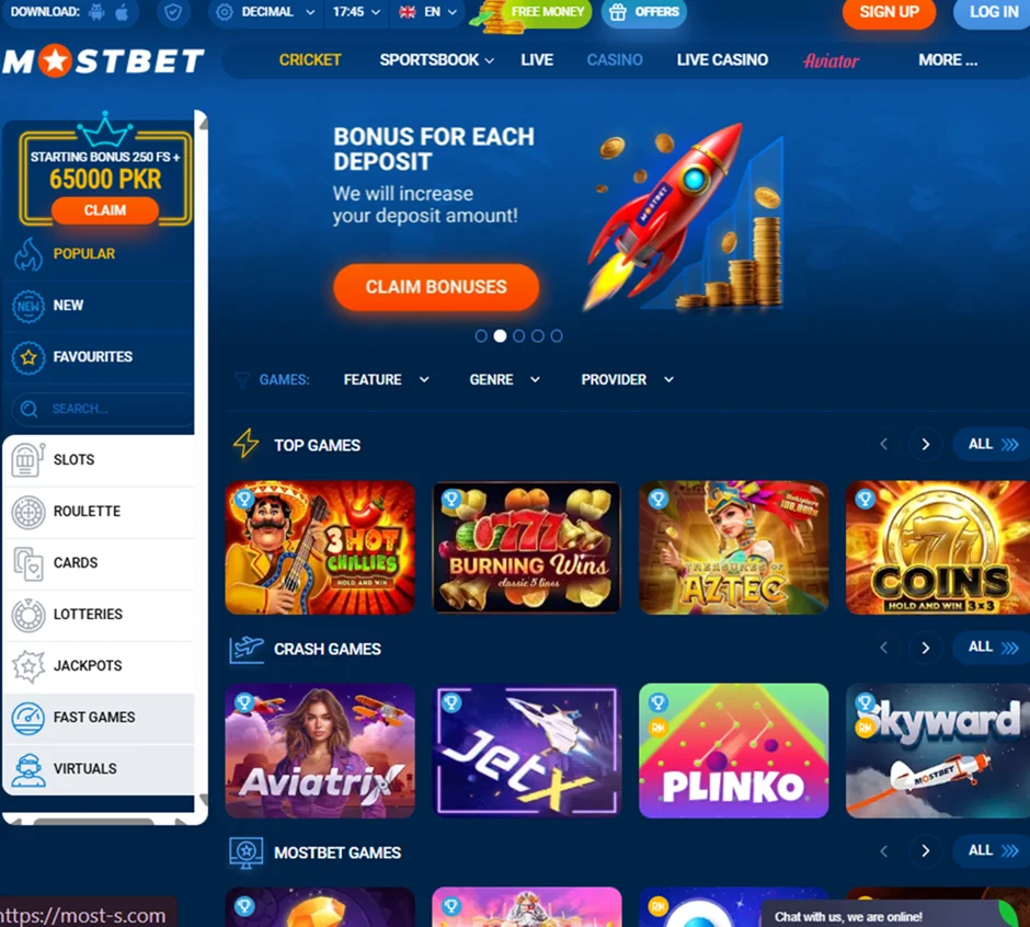 Download Mostbet app